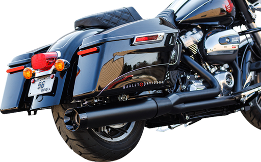 S&S CYCLE 2-into-1 Sidewinder Exhaust System - 50-State - Black - M8 Touring 550-0759