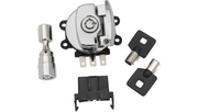 DRAG SPECIALTIES Side Hinge Ignition Switch with Fork Lock - Harley-Davidson 1996-2010 - Chrome 21-0209K - PartsOutlet.com.au