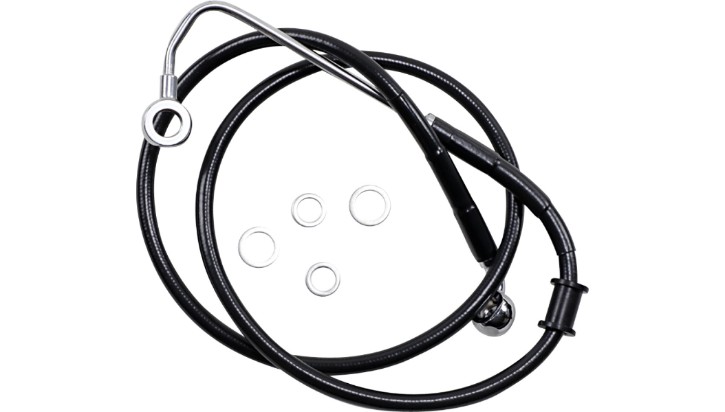 DRAG SPECIALTIES Brake Line - +8" - Black - '15-'17 Softail 618300-8BLK