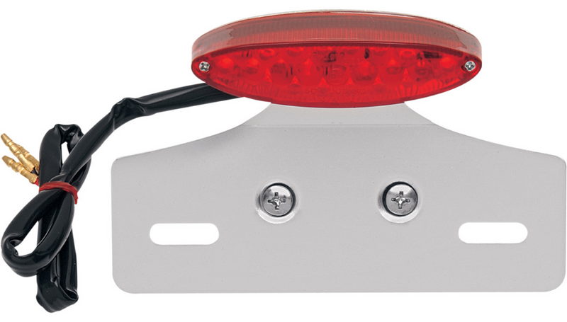 DRAG SPECIALTIES Taillight/License Plate Mount - Cat Eye -Red Lens - Clear LED L24-65D9RLEDK - PartsOutlet.com.au