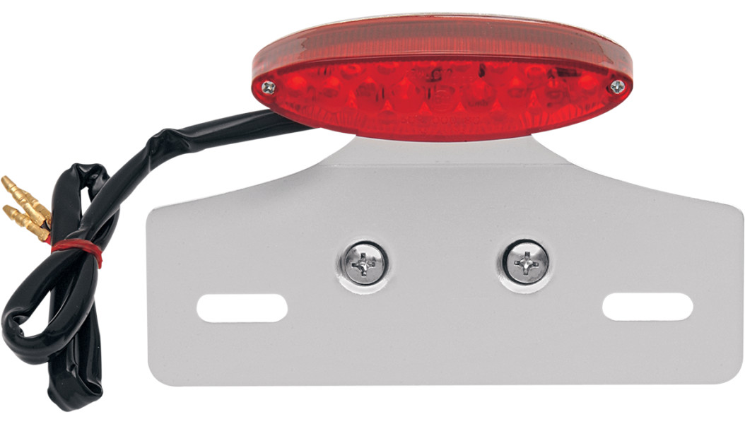 DRAG SPECIALTIES Taillight/License Plate Mount - Cat Eye -Red Lens - Clear LED L24-65D9RLEDK