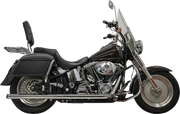 BASSANI XHAUST 2-into-2 True Dual Drag Pipe Exhaust System - Chrome - Twin Cam - Softail 1S98P