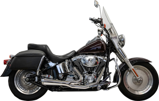 BASSANI XHAUST 2-into-1 Ripper Exhaust System - Short - Chrome - Twin Cam Softails 1S6C