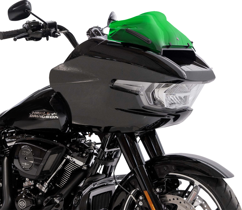 KLOCK WERKS Kolor Flare* Sport Windshield - 8" - Green - FLTR KWW-01-0758