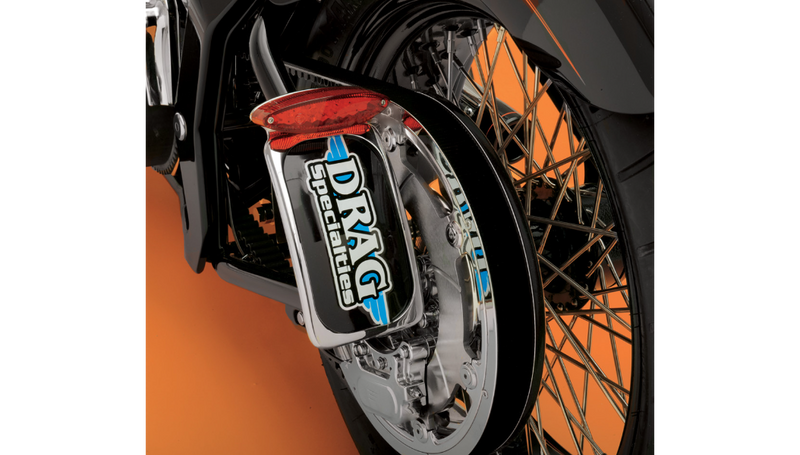 DRAG SPECIALTIES Taillight/License Plate Mount - Cat Eye -Red Lens - Clear LED L24-65D9RLEDK - PartsOutlet.com.au