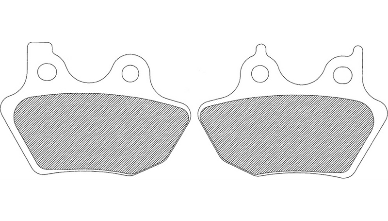 DRAG SPECIALTIES Sintered Metal Brake Pads - Harley-Davidson 2000-2007 - Sportster FAD400HH - PartsOutlet.com.au