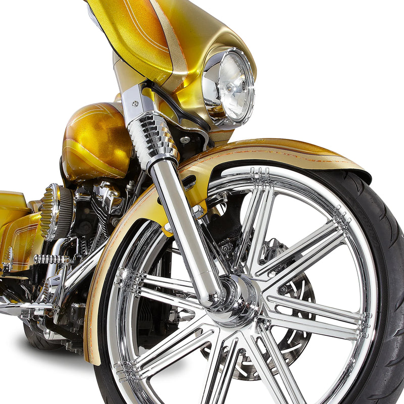 ARLEN NESS SMOOTH "HOT LEG" FORK LEGS, CHROME - '08-'17 FLST SOFTAIL - 06-550