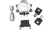 DRAG SPECIALTIES Side Hinge Ignition Switch with Fork Lock - Harley-Davidson 1996-2010 - Chrome 21-0209K - PartsOutlet.com.au