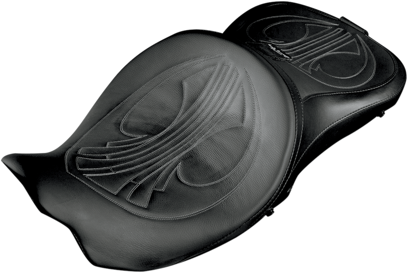 DANNY GRAY Longhaul 2Up Seat - Air - w/ Driver Backrest Capability - Drag Stitch w/ Gray Thread - FL '08-'23 - 21-413DAIR - PartsOutlet.com.au