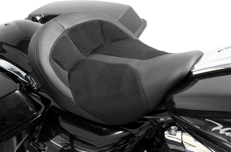 DANNY GRAY BigIST Solo Air Seat - Black Leather - FL '08-'23 - FA-DGE-0280 - PartsOutlet.com.au