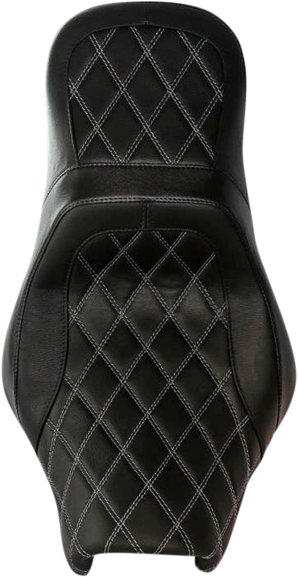 DANNY GRAY Airhawk Weekday 2Up XL Seat - no Backrest Receptacle - Double Diamond Stitch - Air - XL '08-'23 - 21-411DIAAIR - PartsOutlet.com.au
