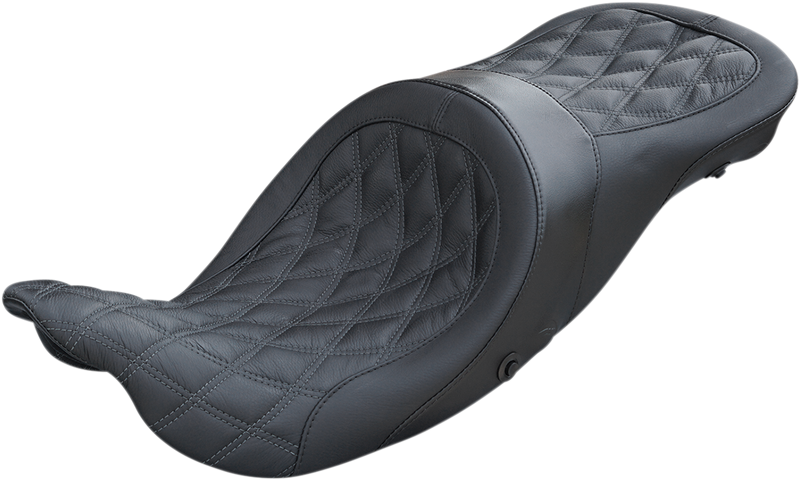 DANNY GRAY Longhaul 2Up Seat - Air - Double Diamond w/ Charcoal Gray Thread - FL '08-'23 - 21-412DIAAIR - PartsOutlet.com.au