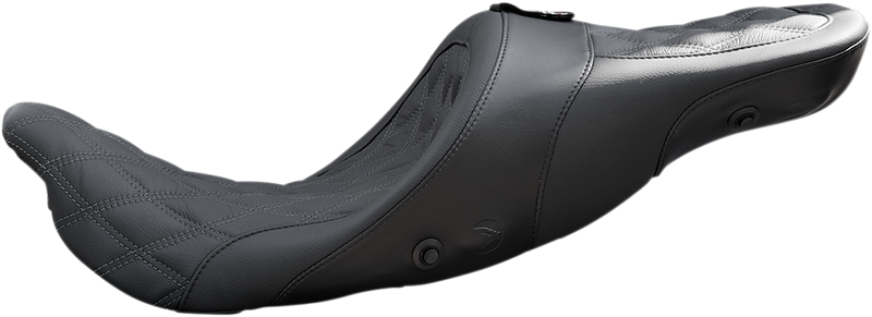 DANNY GRAY Longhaul 2Up Seat - Air - w/ Driver Backrest Capability - Double Diamond w/ Gray Stitch - FL '08-'23 - 21-413DIAAIR - PartsOutlet.com.au