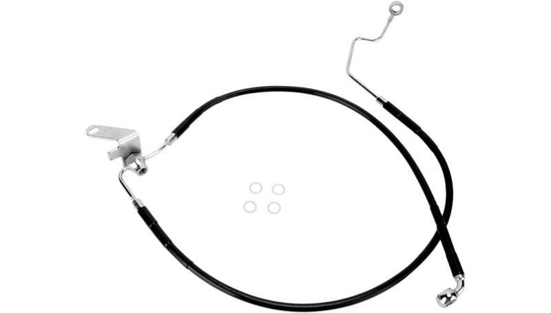 DRAG SPECIALTIES Brake Line - Rear - Black - 46-3/8" - Softail '00-'06 - 640223-BLK
