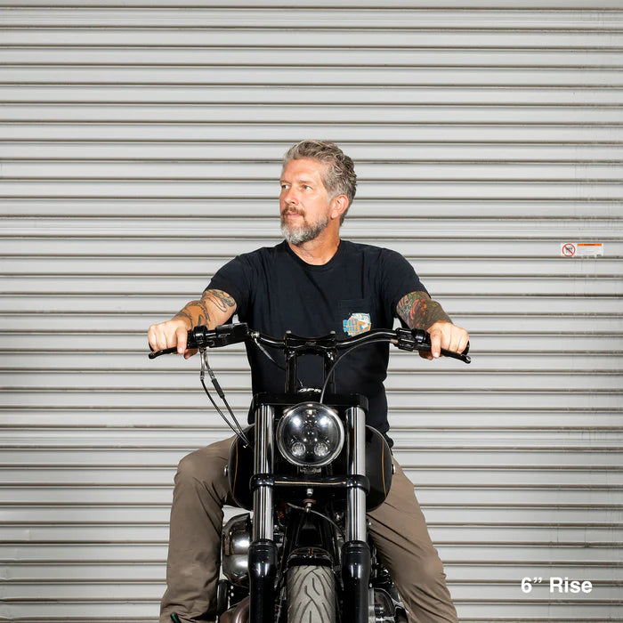 BILTWELL Risers - Murdock - 6" - Chrome 6403-105-06