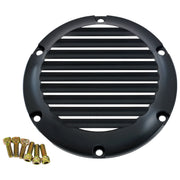 JOKER MACHINE Derby Cover - Black/Silver - Finned - '04-'22 XL - 10-690B - PartsOutlet.com.au