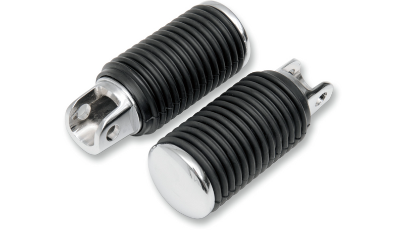 DRAG SPECIALTIES Driver Pegs - Rubber - 10 CM / 4" - Chrome End - 361541-BC306