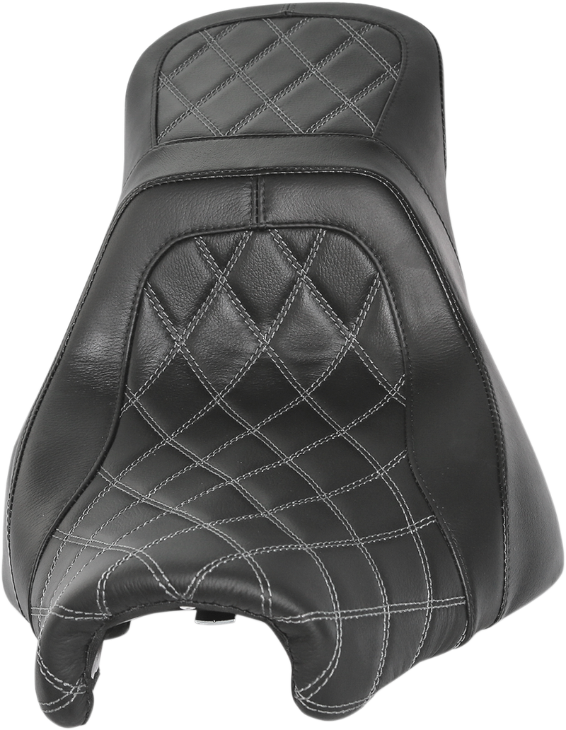 DANNY GRAY Airhawk Weekday 2Up XL Seat - no Backrest Receptacle - Double Diamond Stitch - Air - FXBR/S '18-'23 - 24-811DIAAIR - PartsOutlet.com.au