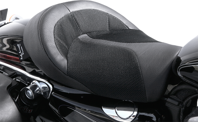 DANNY GRAY BigIST Solo Air Seat - Black Leather - XL '04-'17 - FA-DGE-0284 - PartsOutlet.com.au