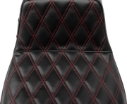 LE PERA Tailwhip Daddy Long Legs Seat - Red Double Diamond Stitch - FLH/FLT '23-'24 LV-587DLDD-R01