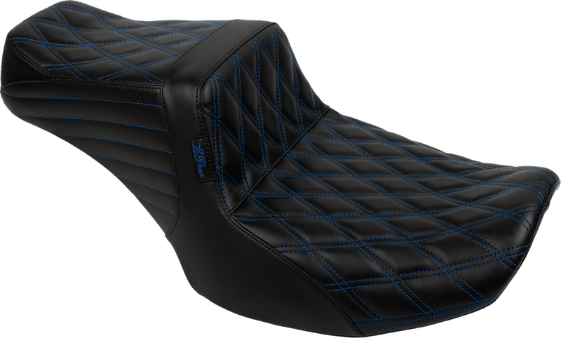 LE PERA Tailwhip Seat - Blue Double Diamond Stitch - FLH/FLT -'23-'24 LV-587DD-BE01