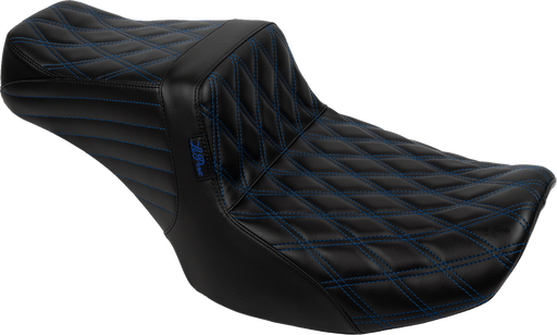 LE PERA Tailwhip Seat - Blue Double Diamond Stitch - FLH/FLT -'23-'24 LV-587DD-BE01