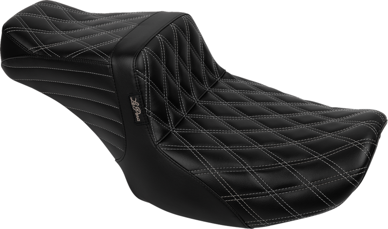 LE PERA Tailwhip Seat - Bright Gray Double Diamond Stitch - FLHFLT '23-'24 LV-587DD-GY01