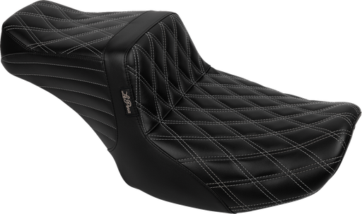 LE PERA Tailwhip Seat - Bright Gray Double Diamond Stitch - FLHFLT '23-'24 LV-587DD-GY01