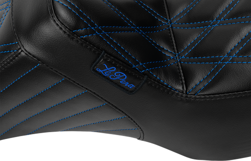 LE PERA Tailwhip Seat - Blue Double Diamond Stitch - FLH/FLT -'23-'24 LV-587DD-BE01