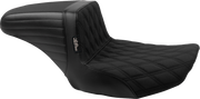 LE PERA Kickflip Seat - Double Diamond Stitch w/ Gripp Tape - FLH/FLT '23-'24 LV-597DDGP