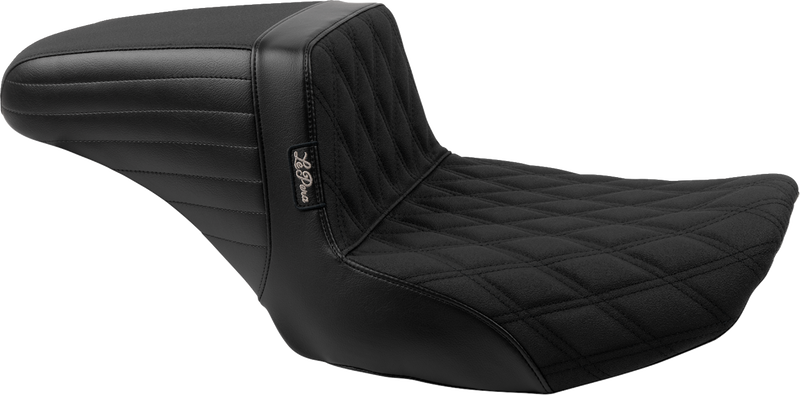 LE PERA Kickflip Seat - Double Diamond Stitch w/ Gripp Tape - FLH/FLT '23-'24 LV-597DDGP