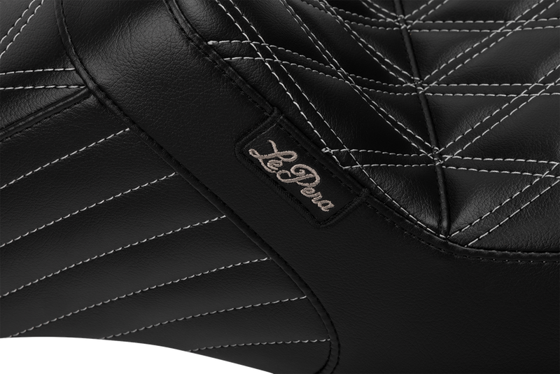 LE PERA Tailwhip Seat - Bright Gray Double Diamond Stitch - FLHFLT '23-'24 LV-587DD-GY01