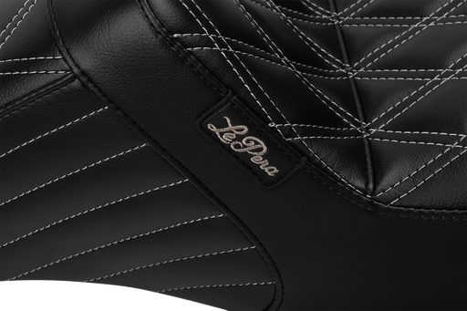 LE PERA Tailwhip Seat - Bright Gray Double Diamond Stitch - FLHFLT '23-'24 LV-587DD-GY01