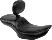 LE PERA Maverick Daddy Long Legs Seat - With Backrest - Black - FLH/FLT '23-'24 LV-957DLBR