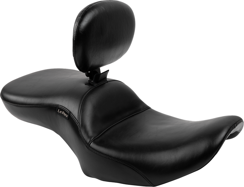 LE PERA Maverick Seat - with Backrest - Smooth - Black - FLH/FLT '23-'24 LV-957BRS