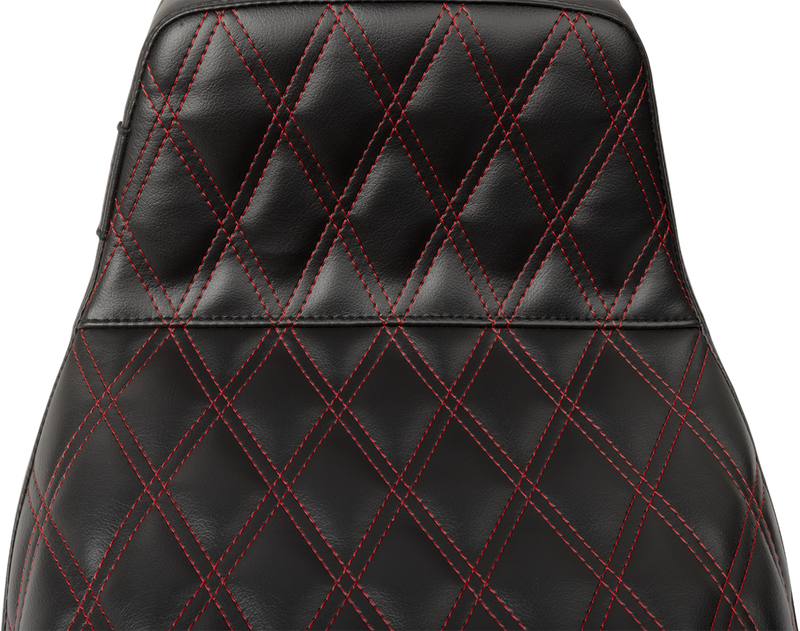 LE PERA Tailwhip Seat - Red Double Diamond Stitch - FLH/FLT '23-'24 LV-587DD-R01