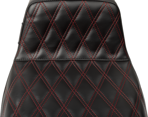LE PERA Tailwhip Seat - Red Double Diamond Stitch - FLH/FLT '23-'24 LV-587DD-R01