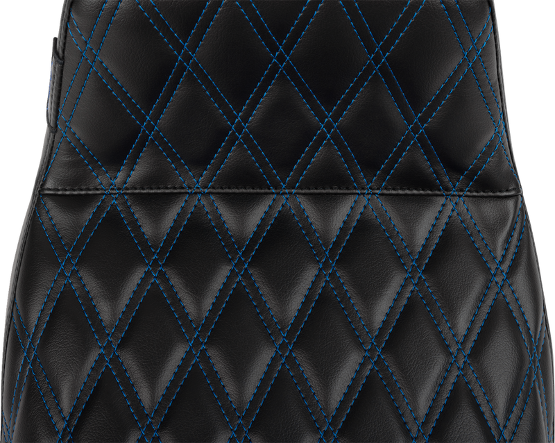 LE PERA Tailwhip Seat - Blue Double Diamond Stitch - FLH/FLT -'23-'24 LV-587DD-BE01