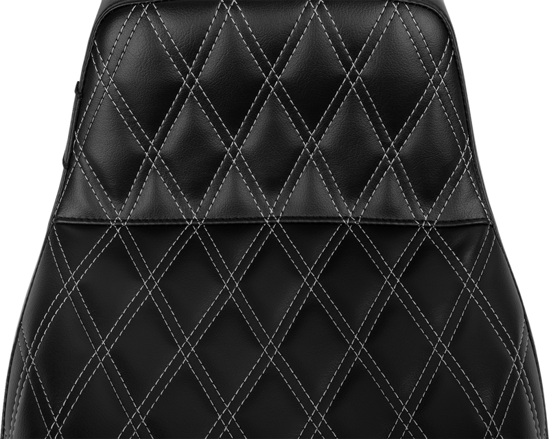 LE PERA Tailwhip Seat - Bright Gray Double Diamond Stitch - FLHFLT '23-'24 LV-587DD-GY01