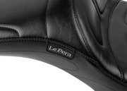 LE PERA Maverick Daddy Long Legs Seat - With Backrest - Black - FLH/FLT '23-'24 LV-957DLBR