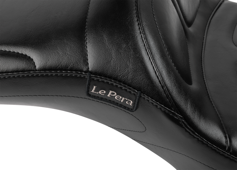 LE PERA Maverick Daddy Long Legs Seat - With Backrest - Black - FLH/FLT '23-'24 LV-957DLBR