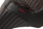 LE PERA Tailwhip Seat - Red Double Diamond Stitch - FLH/FLT '23-'24 LV-587DD-R01