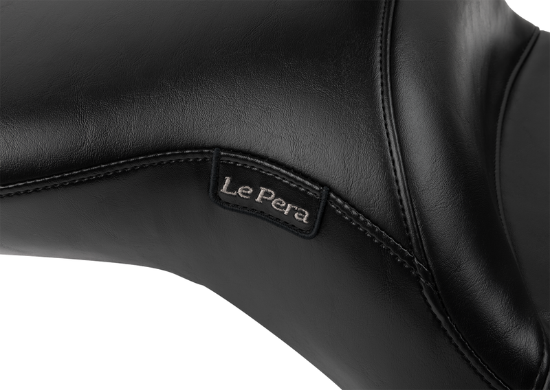 LE PERA Maverick Seat - with Backrest - Smooth - Black - FLH/FLT '23-'24 LV-957BRS