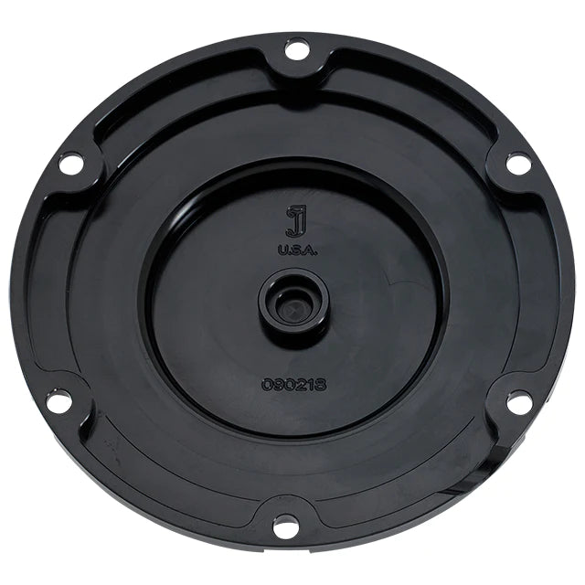 JOKER MACHINE Derby Cover - Black/Silver - Finned - '04-'22 XL - 10-690B - PartsOutlet.com.au