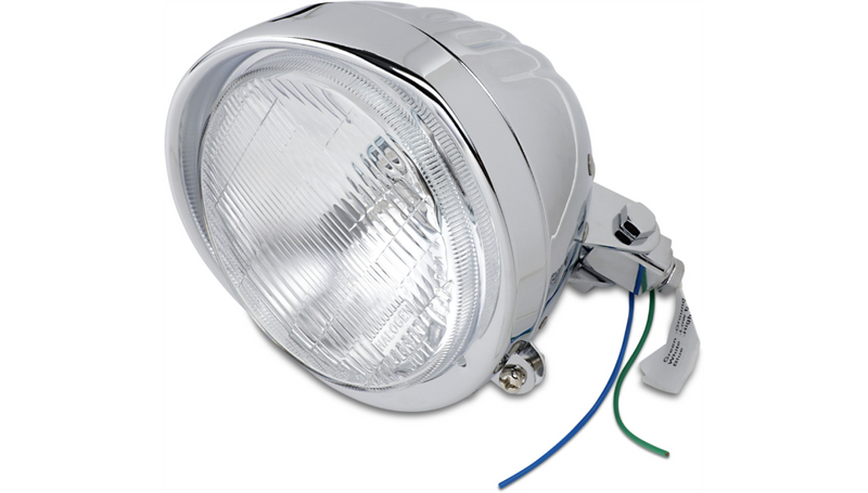 DRAG SPECIALTIES Headlight with Visor 5-3/4" - Grooved - 20-0335D-BX-LB1