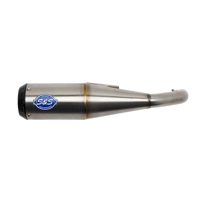 S&S CYCLE Grand National Slip-On exhaust, brushed Stainless steel with aluminum end cap for 2022-Up Grom - 550-1072 - PartsOutlet.com.au