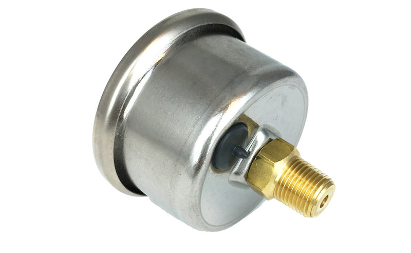 FEULING OIL PUMP CORP. Oil Pressure Gauge - 1.5" Dial - Back Port - Black Face - 9043