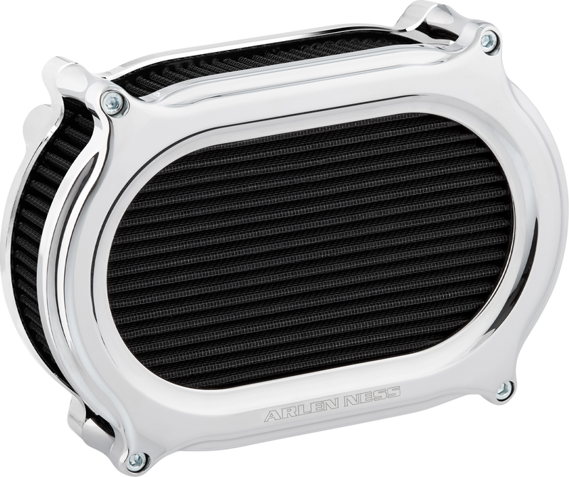 ARLEN NESS Stage 2 Oval Air Cleaner Kit - Chrome 600-175