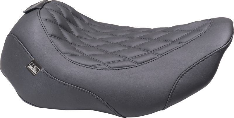 MUSTANG Wide Tripper* Seat - Solo - Dark Brown/Black Stitching - FLT/FLH '23-'25 89503