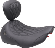 MUSTANG Wide Tripper* Seat - Solo - Dark Brown/Black Stitching - FLT/FLH '23-'25 89503